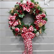 Medium red artificial wreath