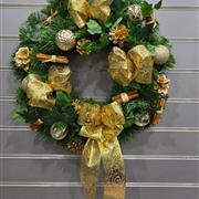Gold medium artificial wreath